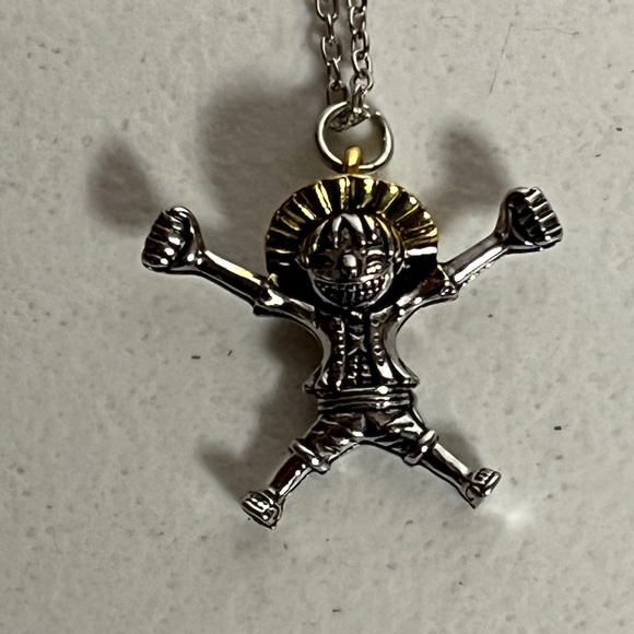 Luffy One Piece Adjustable Pendant Necklace Anime Chain Jewelry Silver - Picture 1 of 6